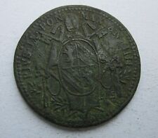 Stato Pontificio , ROMA , Papa Pio IX(1846-1870): Mezzo Baiocco 1849