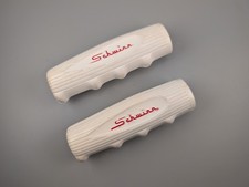 BICICLETTA SCHWINN VINTAGE NOS BIANCA con lettere rosse manopole anni 60 ORIGINALE