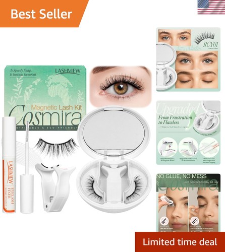 Natural look magnetic lashes - natural,