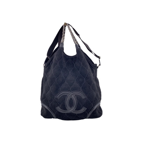 Chanel black microsuede - chanel,