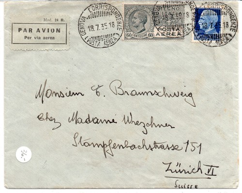 1935 posta aerea per - 1935, estero