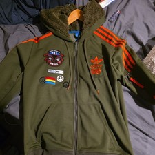 GIACCA CON CAPPUCCIO ADIDAS ORIGINALS STAR WARS REBEL XWING VERDE MILITARE - USA