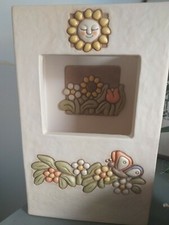 THUN LAMPADA DA TAVOLO GRANDE, SQUADRATA, CON FIORI, SOLE E FARFALLA. FUORI PROD