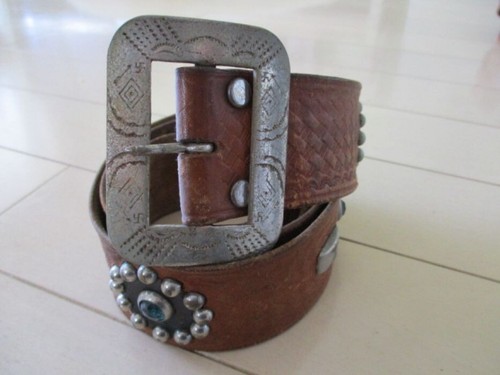 Cintura pelle stile western - cintura,