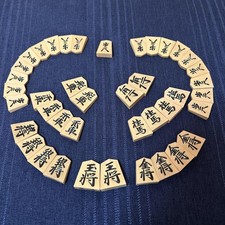 Tamayama Made Shogi Pieces Tendo Vintage Set con scatola in legno custodia da...