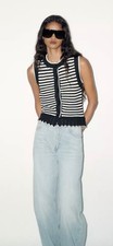 ZARA TOP GILET IN MAGLIA A