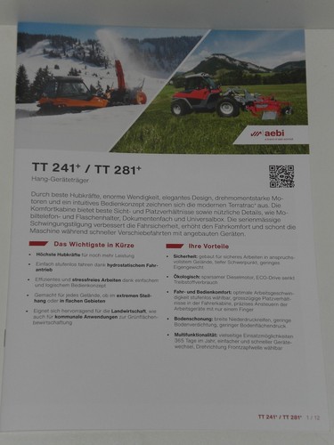 Aebi 241 tt 281 depliant - tt,