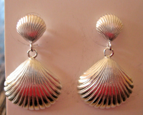 Orecchini conchiglia argento