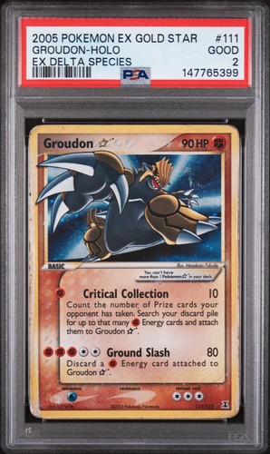 Groudon gold star 2005 - groudon, ex