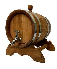 Botte birra in legno di rovere stile vintage retrò. Extra Large 6 Litri