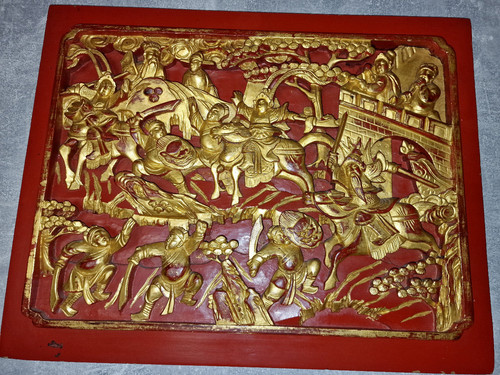 Cina pannello legno - legno, rilievo