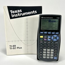 Texas Instruments TI-89 Calcolatrice Grafica con Manuale 1999 CAS Testata Funzionante