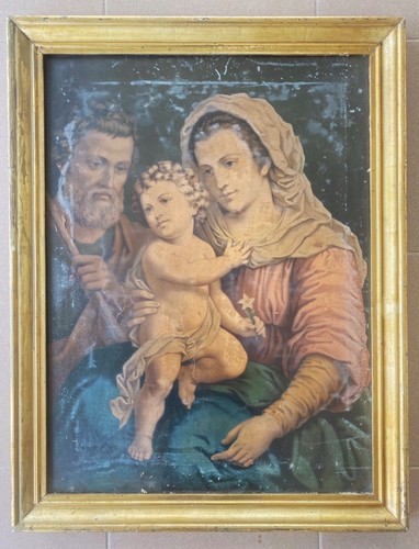 Cornice legno con - con, doratura