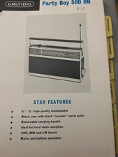 GRUNDIG PARTY BOY 500 GB SPEC