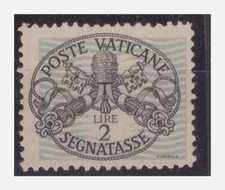 VATICANO 1946 - SEGNATASSE LINEE  GROSSE  LIRE 2   NUOVO ** MNH