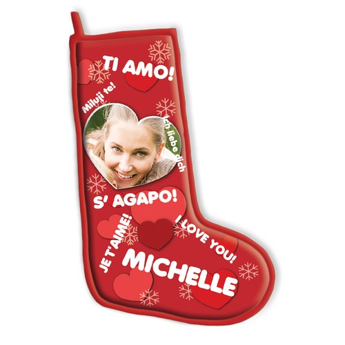 Calza befana love con nome - befana,