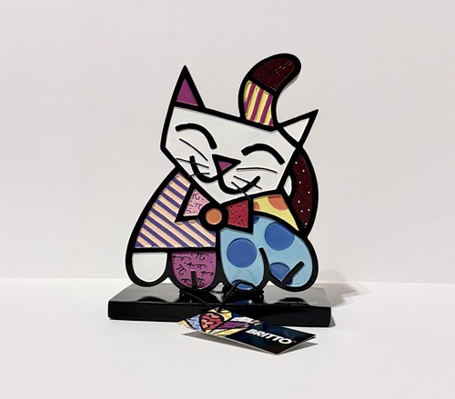Statuina gatto romero britto - statuina,