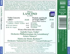 THIERRY LANCINO: VIOLIN