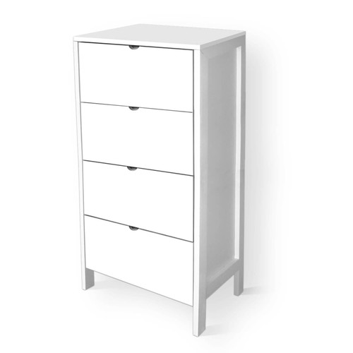 Cassettiera bianco con - bianco, 4