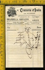 1911 Conto d' Albergo