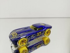 HOTWHEELS FAST FELION IN BLUE YELLOW #10 VULCANO CIRCUIT HOT WHEELS