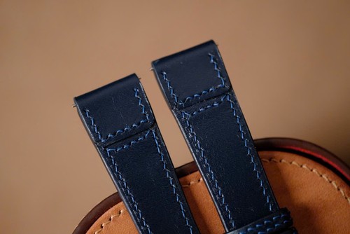 Cinturino orologio pelle blu