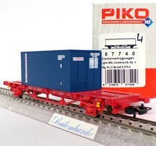 PIKO IN METALLO CARRO PIANALE CON CONTAINER CONTSHIP 20' Lgns DB art 57740