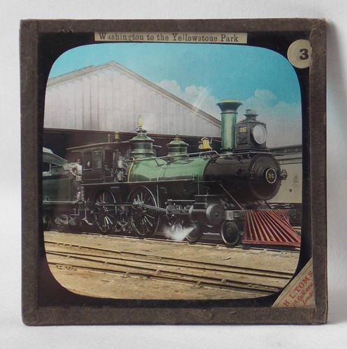 Antique magic lantern slide - antique,