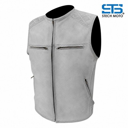 Moto gilet pelle - gilet, uomo