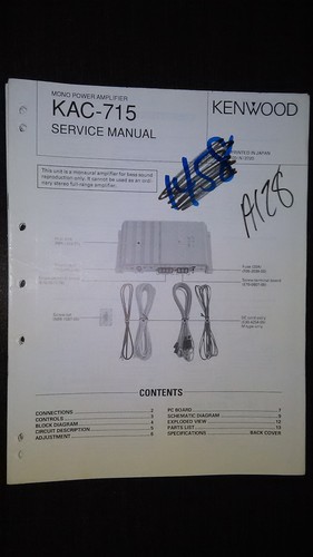 Kenwood kac 715 manuale - kenwood, kac-715