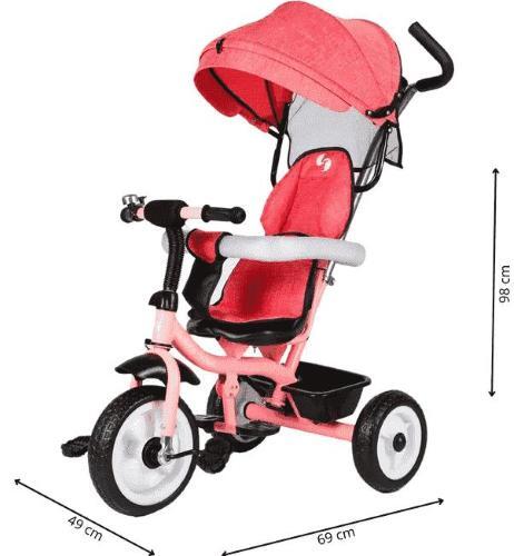 Triciclo rosa metallo - rosa,