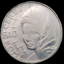 Medaglia commemorativa FAO 1971 Roma Ceres Italia spighe di grano collezionismo