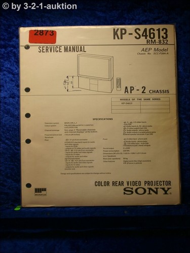 Manuale servizio sony kp - sony,