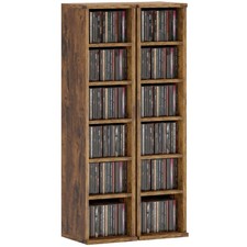 HOMCOM Set 2 Scaffali porta CD