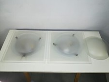 PLAFONIERE 2 PEZZI IN VETRO OPACO BIANCO per soffitto oppure parete