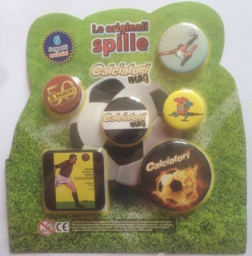 Calciatori mag panini spille - panini, 6