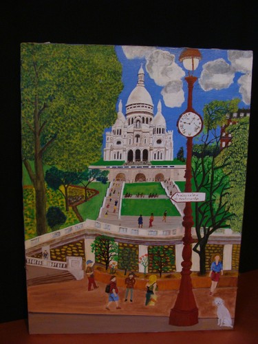 Tableau naïf parisien