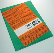 L'EDUCATORE ITALIANO 1968-69 PERIODICO FABBRI N 1 BIS SETTEMBRE 1968 L1756S20