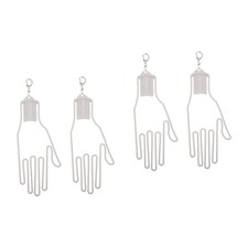  4 Pezzi Porta Guanti in Plastica a Forma di Mano Telaio di Asciugatura Staffe di Ritenzione con