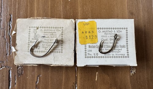 Scatole ganci vintage mustad - 2,