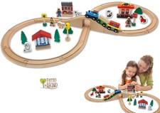 Pista Treni in Legno con