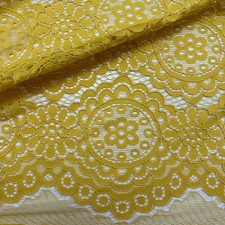 Tessuto Pizzo Tondo Giallo 50