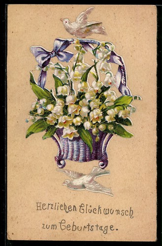 Cartolina colombe bianche con - cartolina,