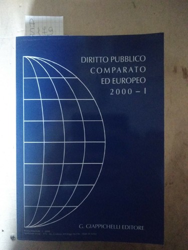 Diritto pubblico comparato - , ed
