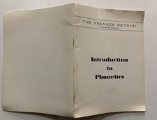 THE SHENKER METHOD GEORGE SHENKER INTRODUCTION TO PHONETICS 1977