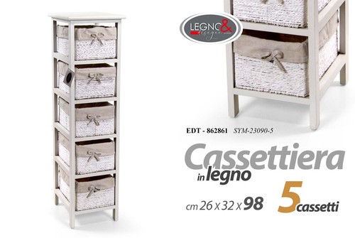 Cassettiera legno cassetti - cassettiera,