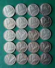 LOTTO 20 MONETE DIVERSE 10 LIRE FDC DA ROTOLINO - CON 1998 SPIGA LUNGA E 1968