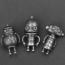 Steampunk Machinarium Game Figure Lega Mini Model Modellino Giocattolo da Collezione Decorazione