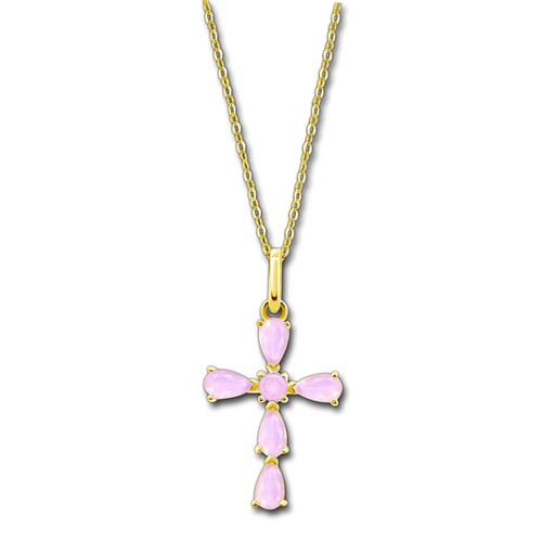 Lotus silver collana croce - silver,