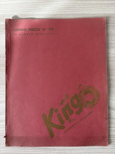 King listino prezzi 1939 - king,